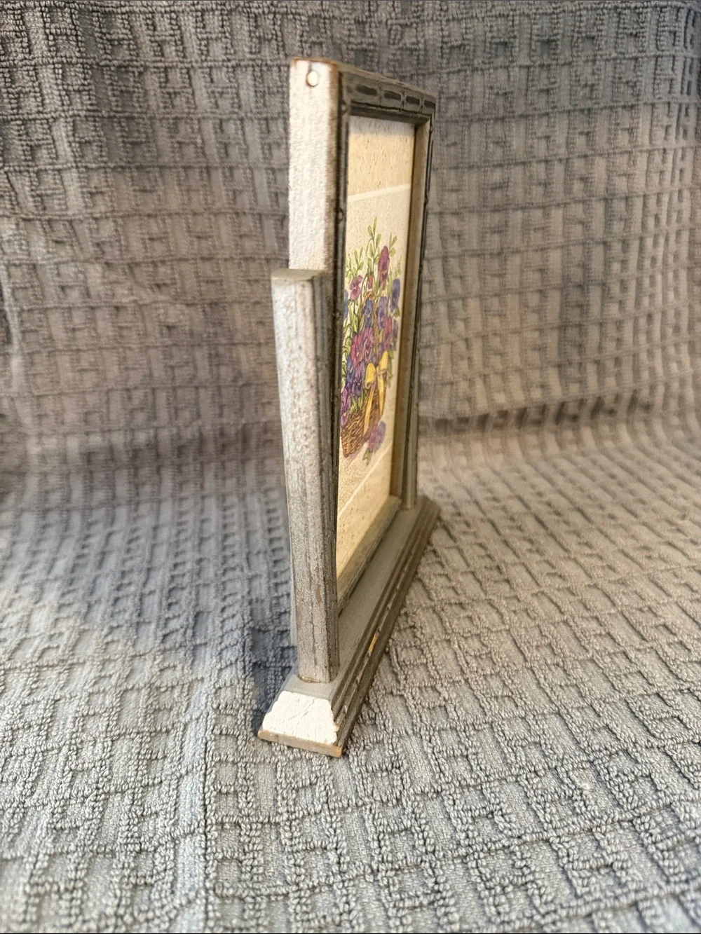 Vintage swivel wood frame Gray, add any print or picture